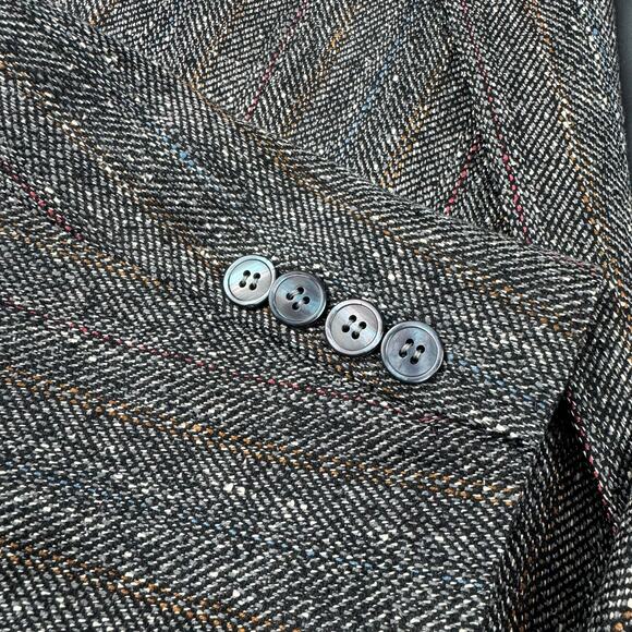 Jean Paul Germain Vintage Wool Herringbone Tweed Blazer Jacket 44R - Picture 3 of 13